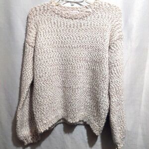 Yet Again Womens Medium Chunky Knit Sweater Pullover Long Sleeves NEW